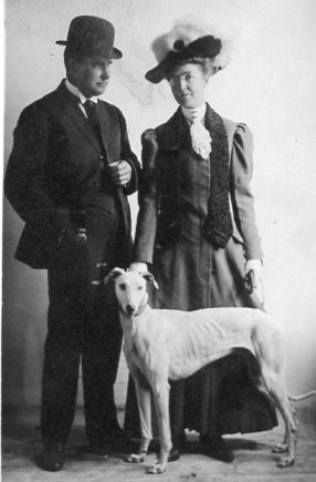 couple with dog